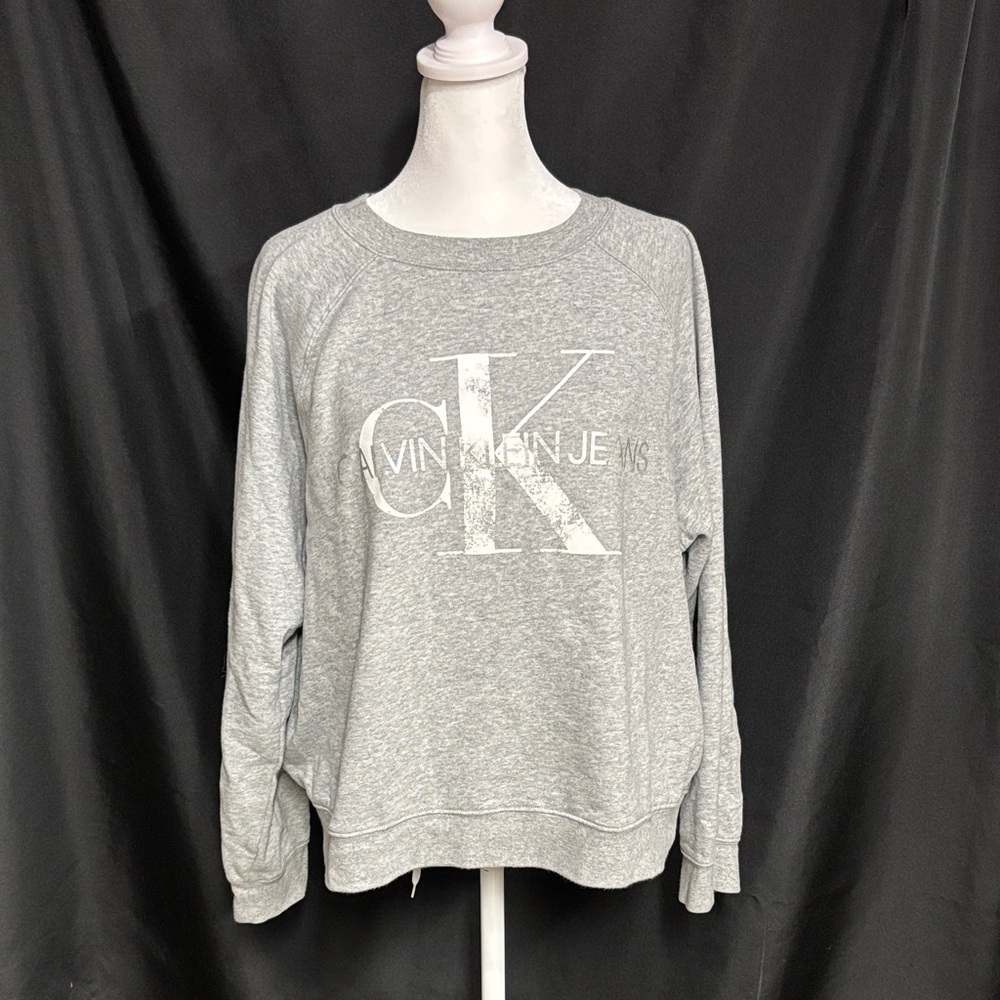Calvin Klein Heather Gray Logo Sweatshirt